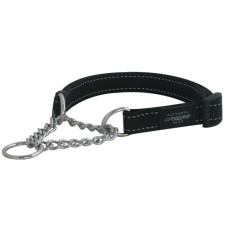 Rogz Obedience Half-check Collar Black Color (Medium : 26-40cm)